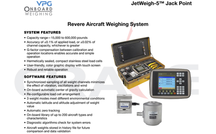 VPG/JetWeigh-5™ Aircraft Weight SystemwCQO(sh)
